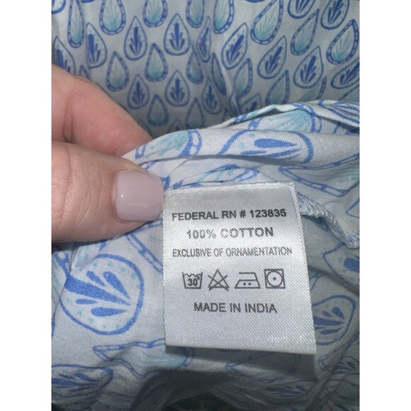 Willow Street Designs Indian Embroidered Tunic Dress Blue Sz M - Picture 6 of 9